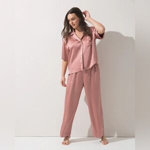 Soma Pink Satin feel Pajama Set